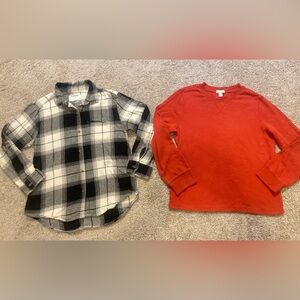 Two shirts - girl's size 10/12.  Both in good condition.